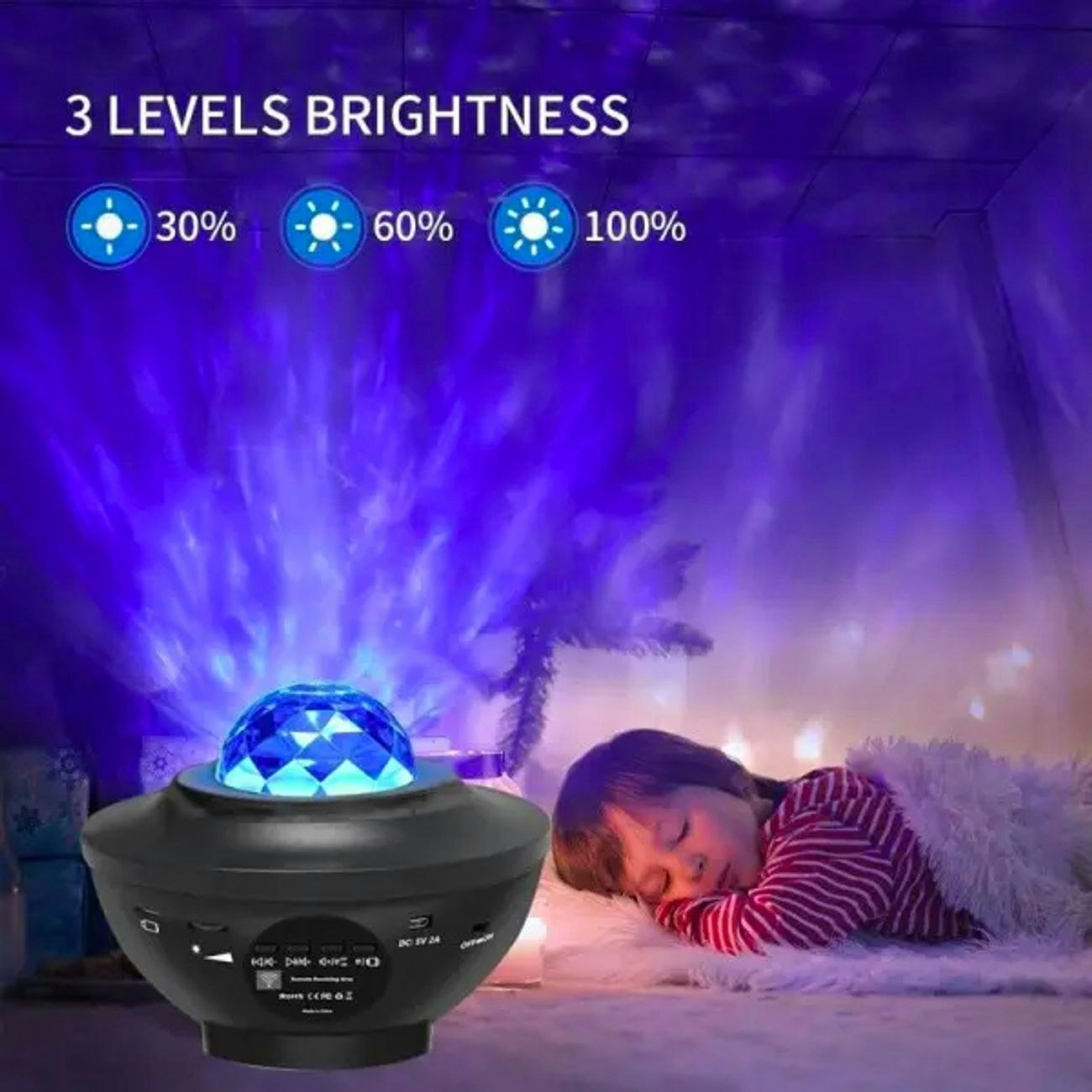 SuperLED Galaxy Light Lampa (med bluetooth högtalare)