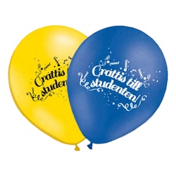 Ballonger Grattis till Studenten! 10-pack