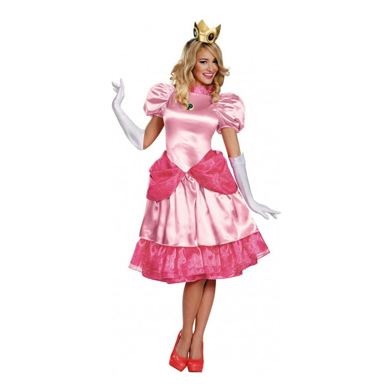 Prinsessan Peach Deluxe Maskeraddräkt