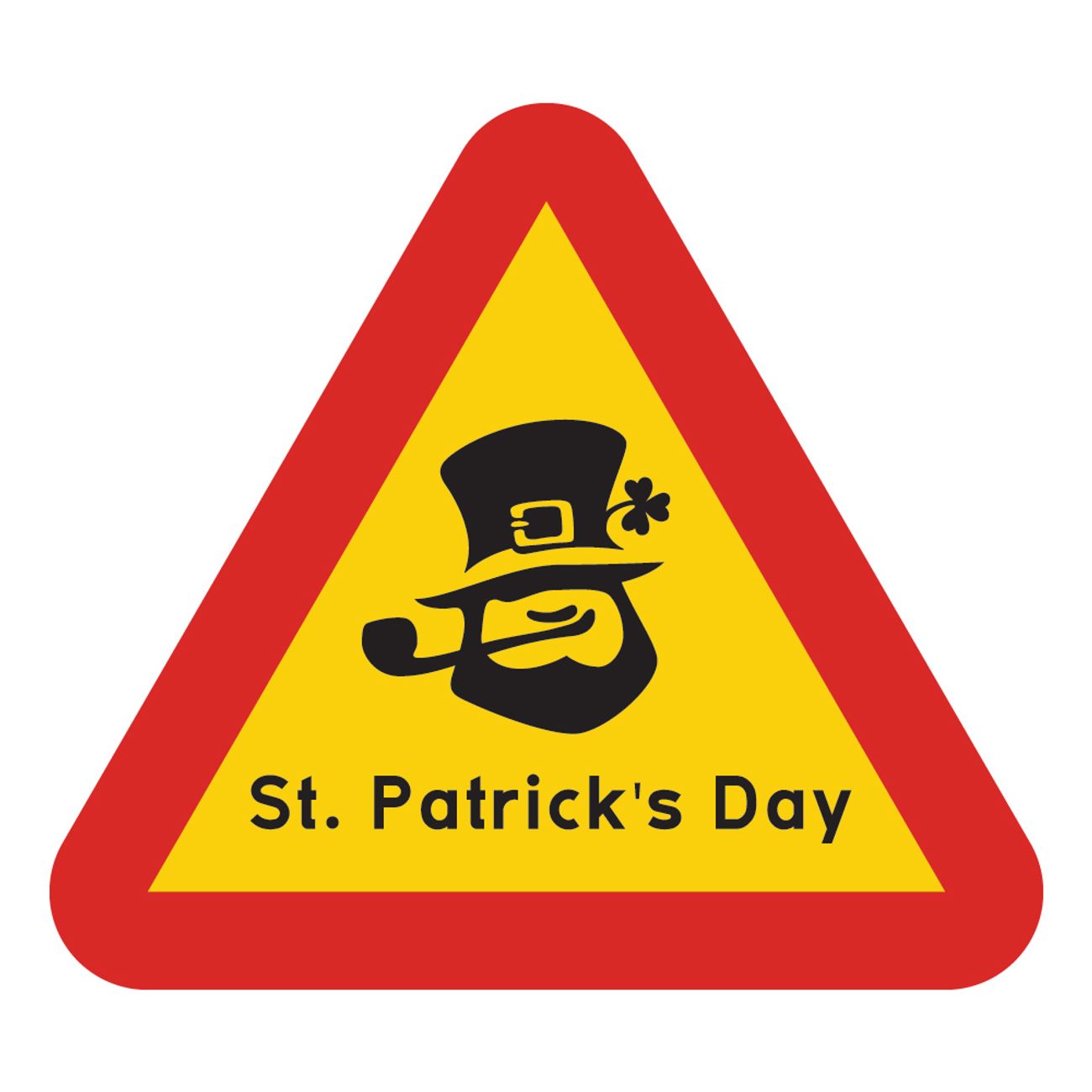 Varningsskylt St. Patrick's Day