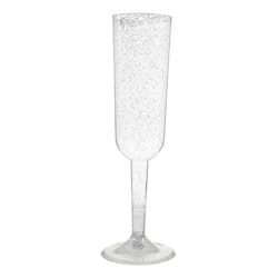 Champagneglas i Plast Silver Glitter