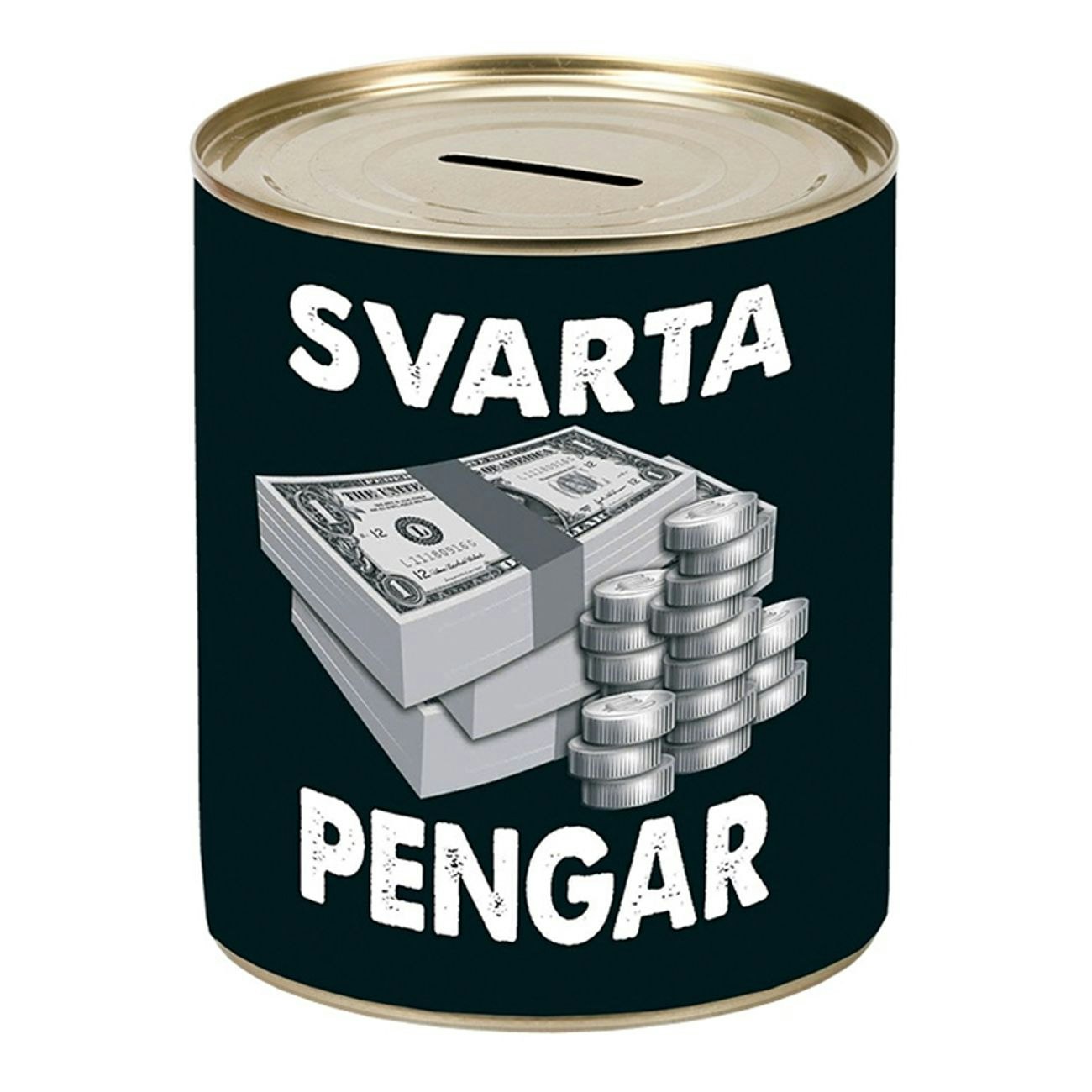 Plåtsparbössa Svarta Pengar