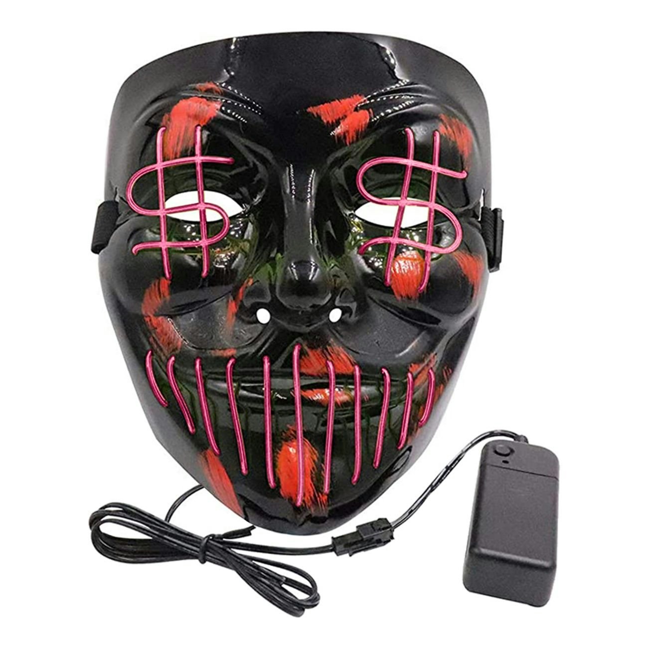 El Wire Purge Dollar sign LED Mask