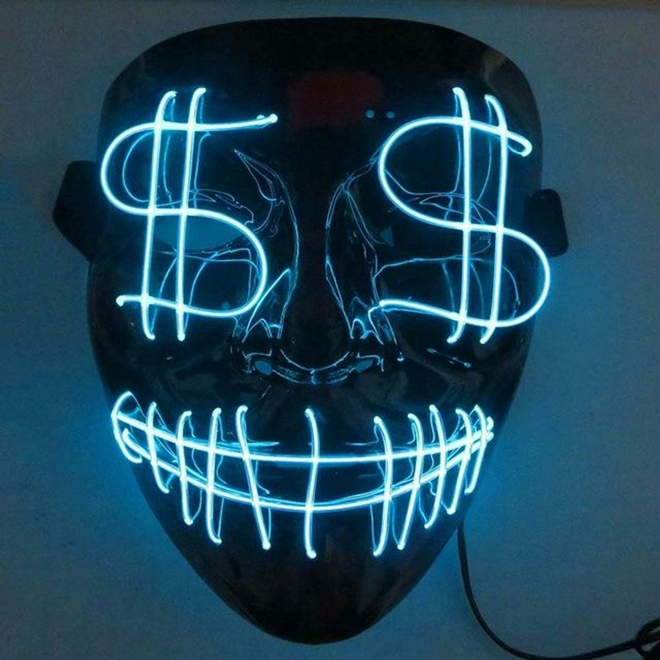 El Wire Purge Dollar sign LED Mask