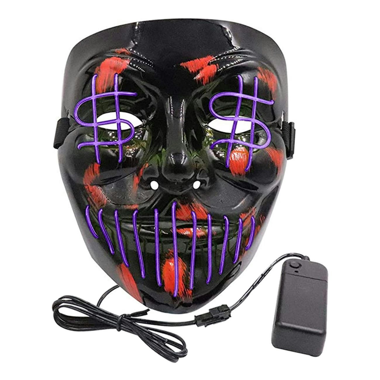 El Wire Purge Dollar sign LED Mask