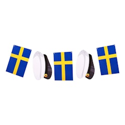 Girlang Sverigeflaggor och Studentmössor