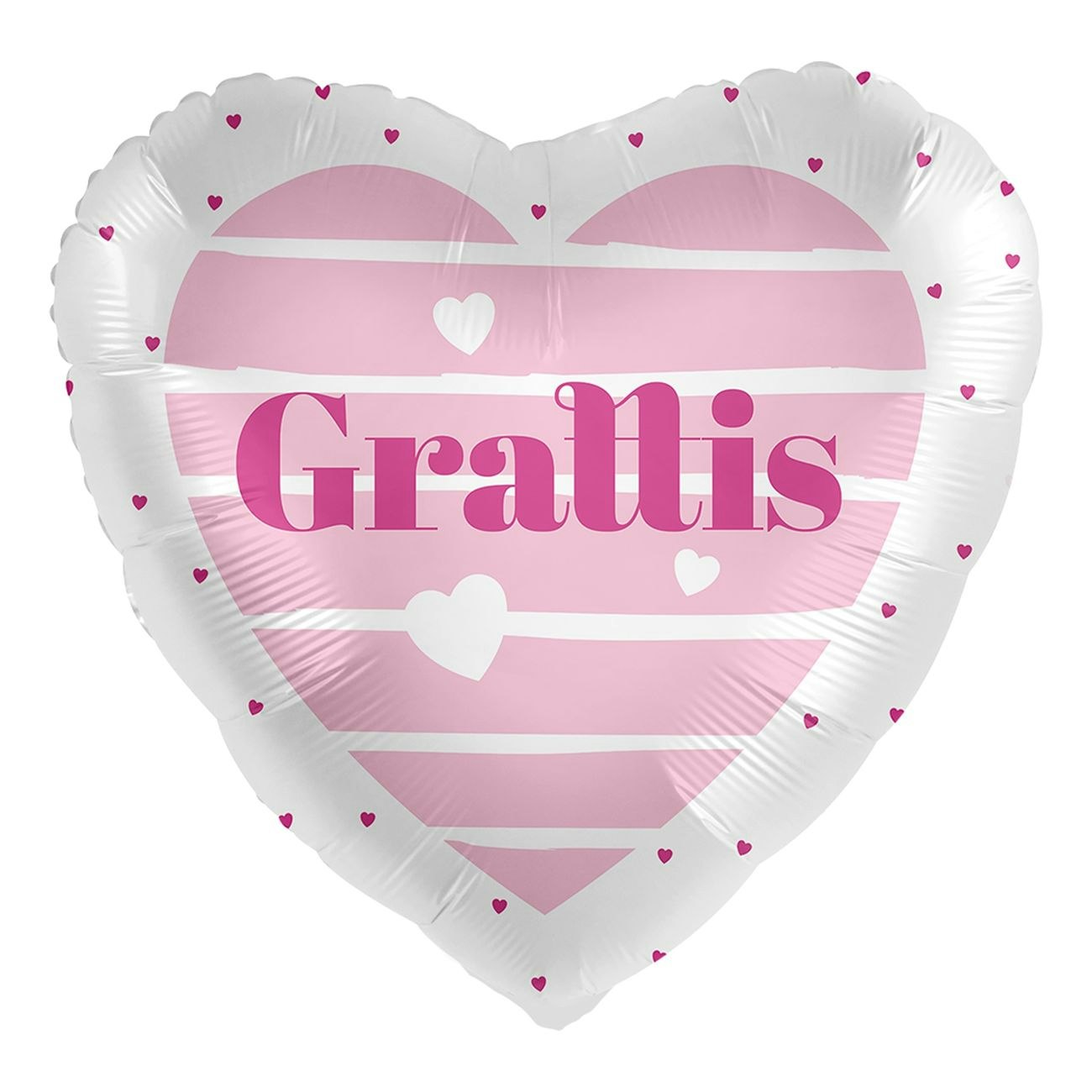 Folieballong Grattis Rosa