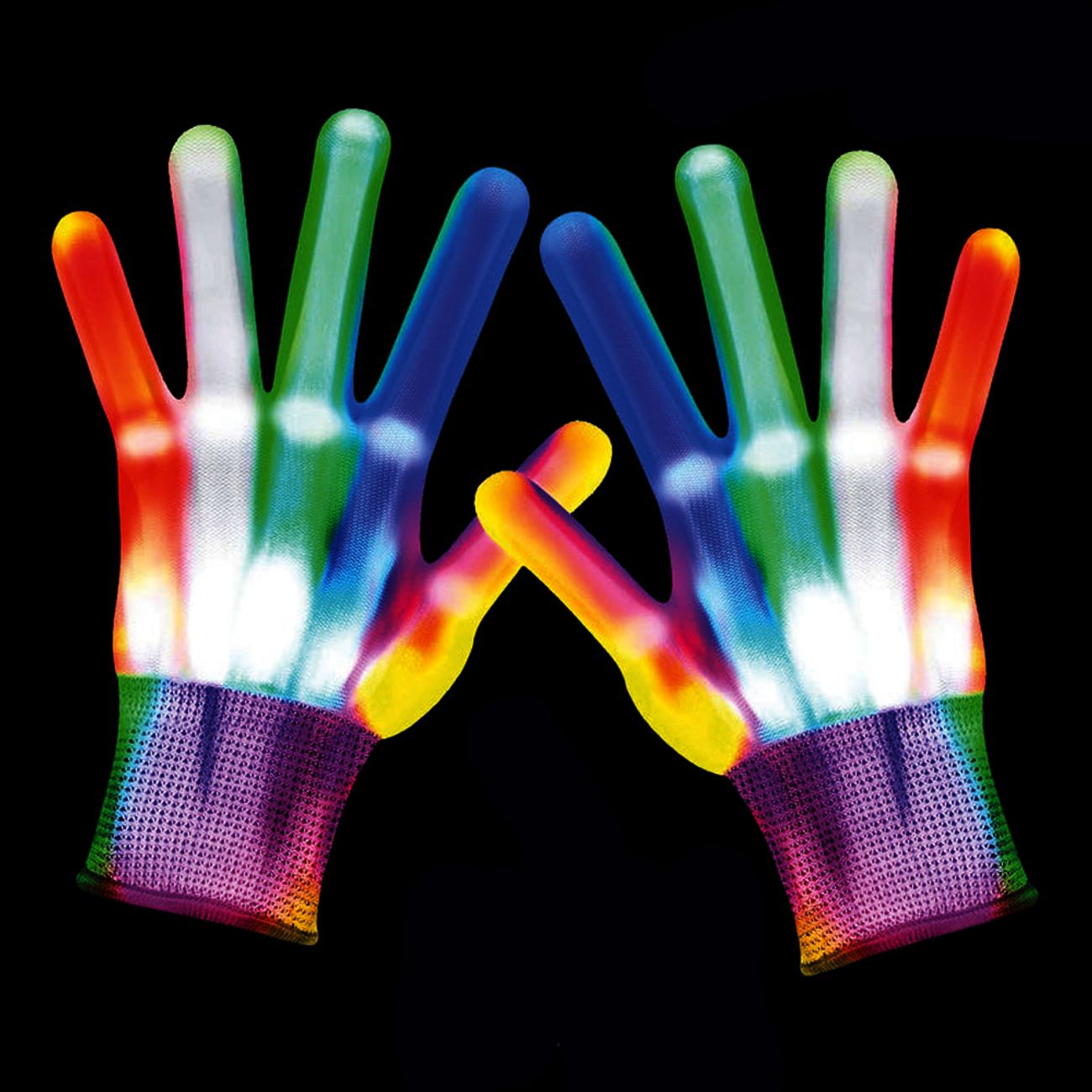 Röntgen Flerfärgade LED Handskar
