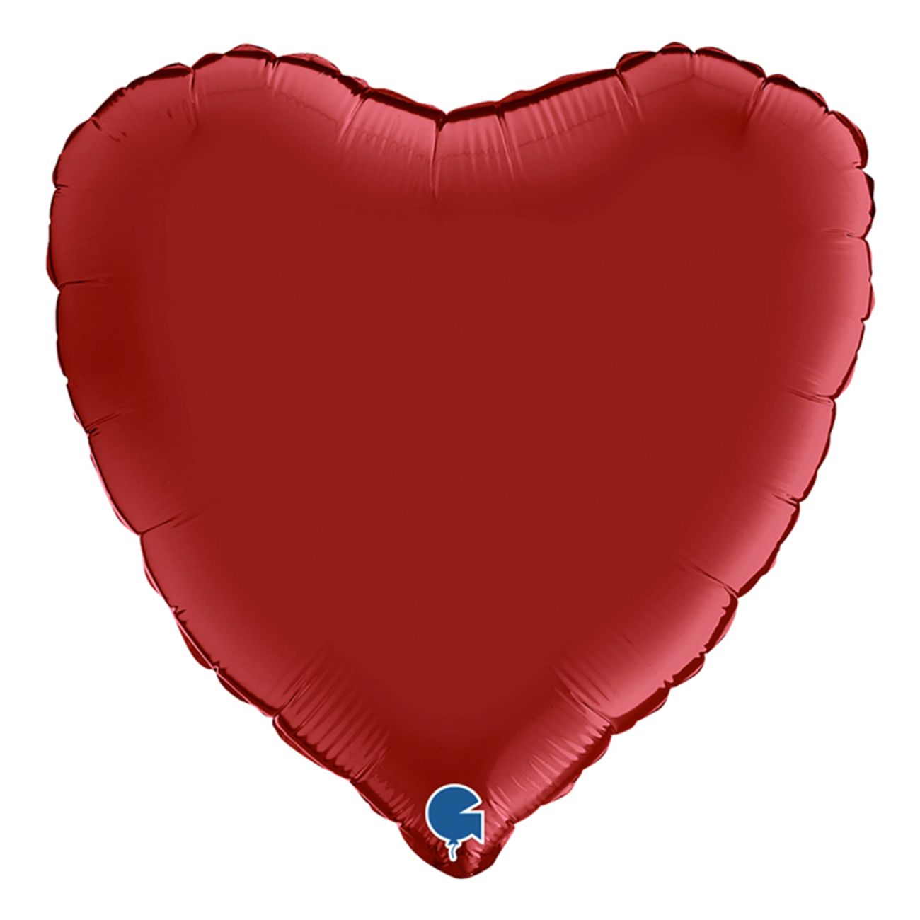 Folieballong Hjärta Rubinröd