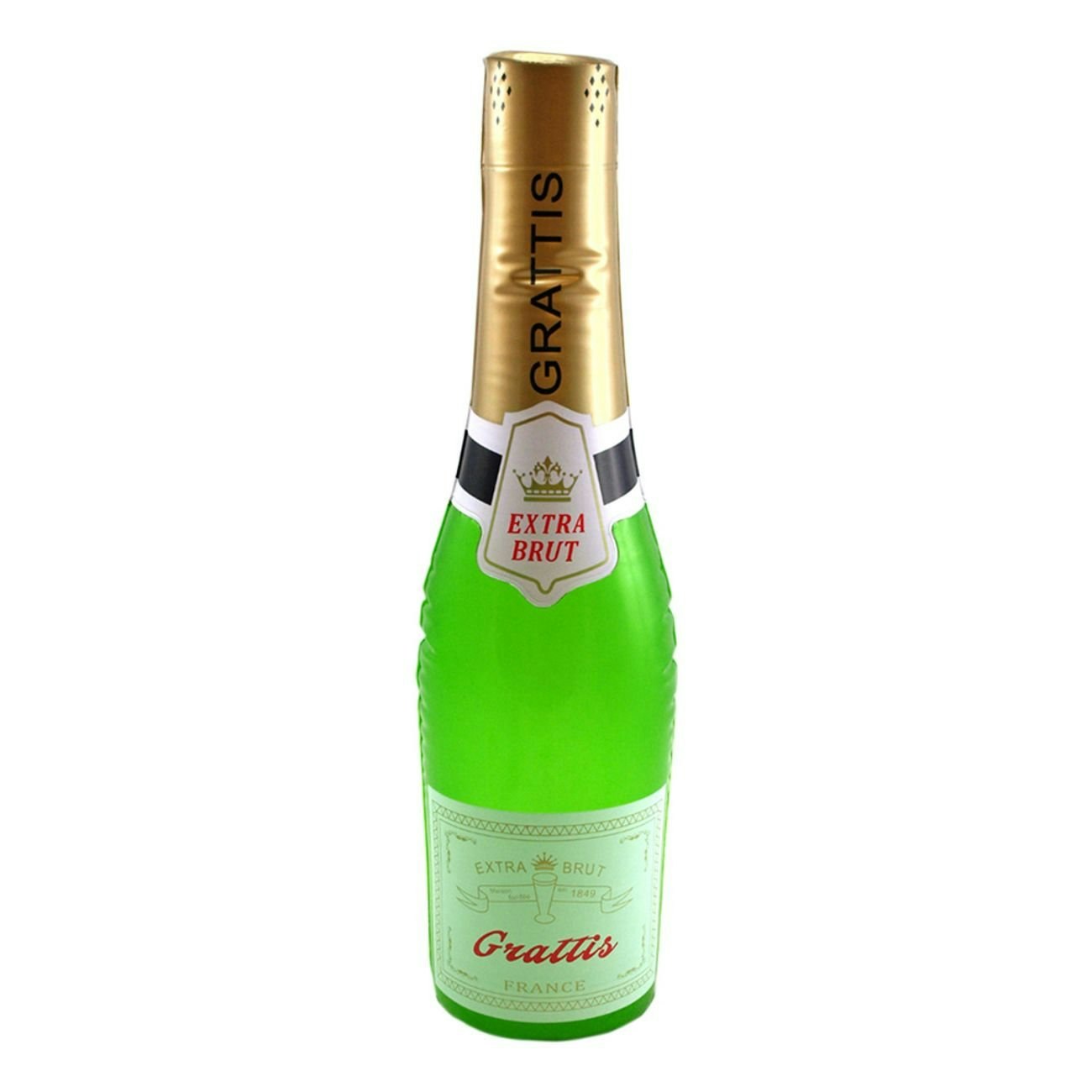 Uppblåsbar Champagneflaska Grattis