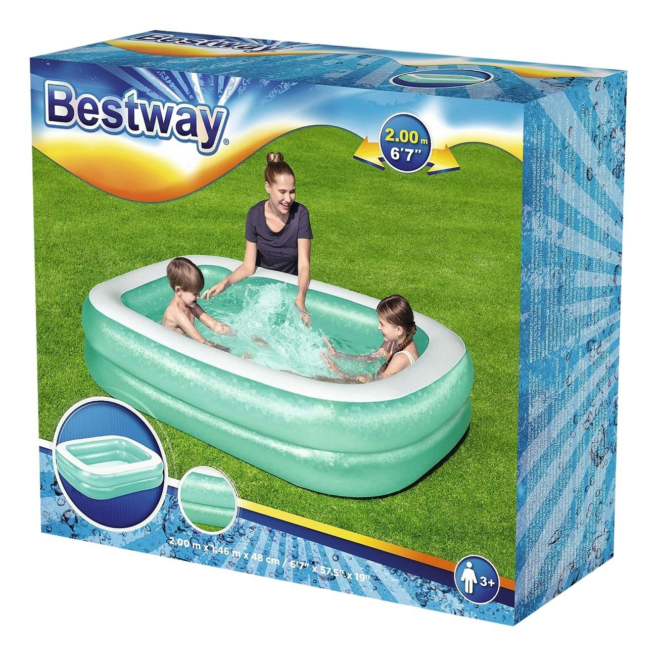 Bestway Uppblåsbar Familjepool