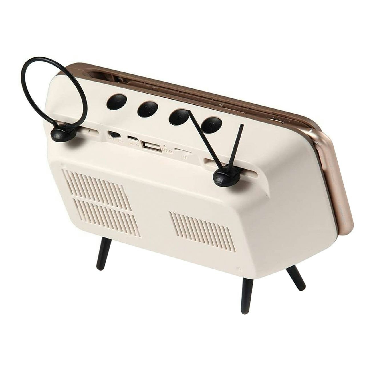 Retro TV Bluetooth Högtalare med Mobilhållare