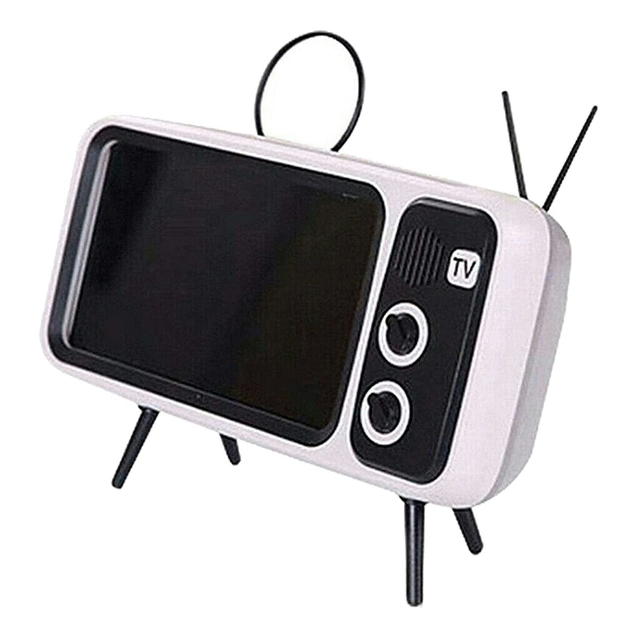 Retro TV Bluetooth Högtalare med Mobilhållare