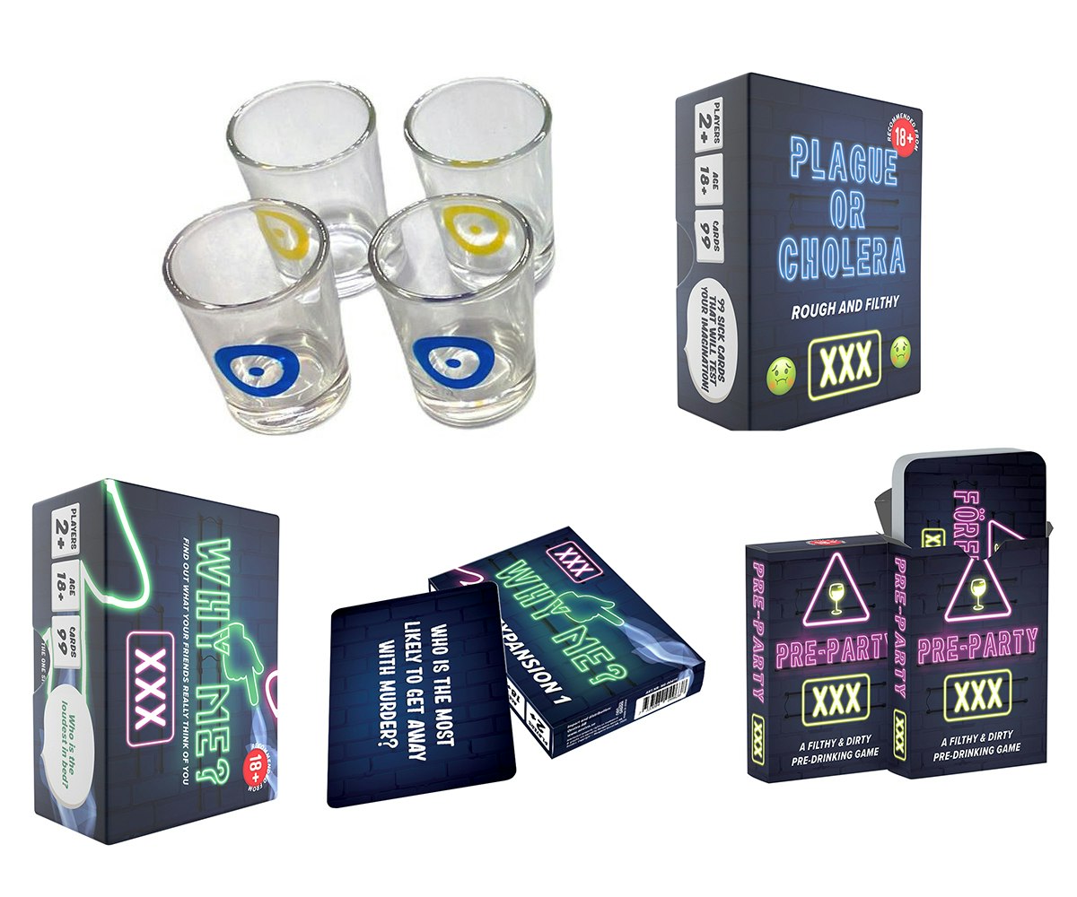 Festspel Bautapaket - 4st spel & 4st shotglas