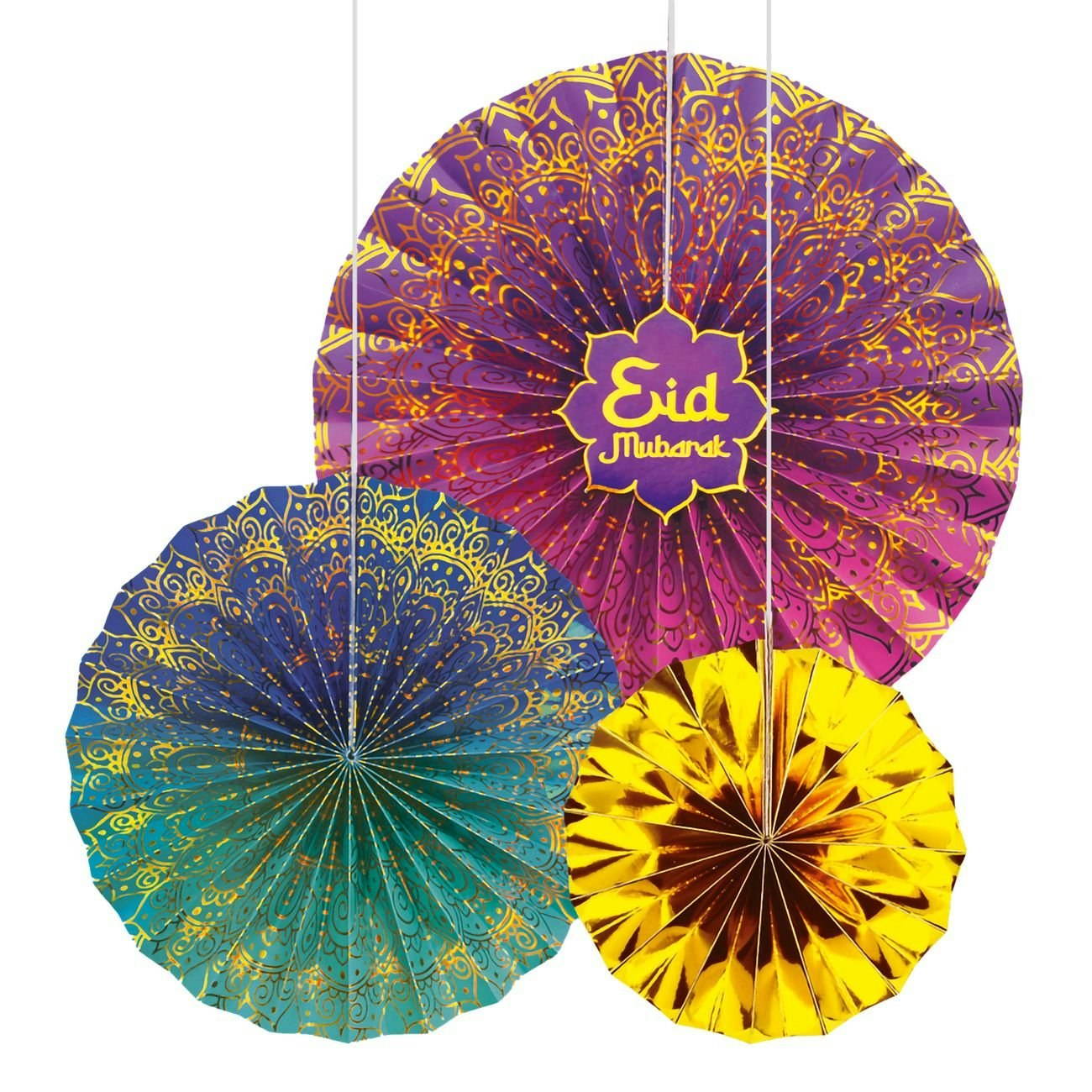 Pappersfjädrar Eid Mubarak