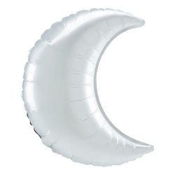 Folieballong Måne Satin Vit Pastell Shape