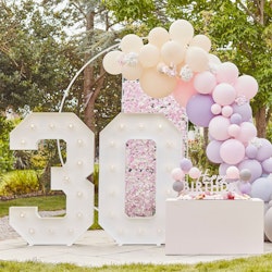 Backdrop Ställning Blommor Vit/Rosa