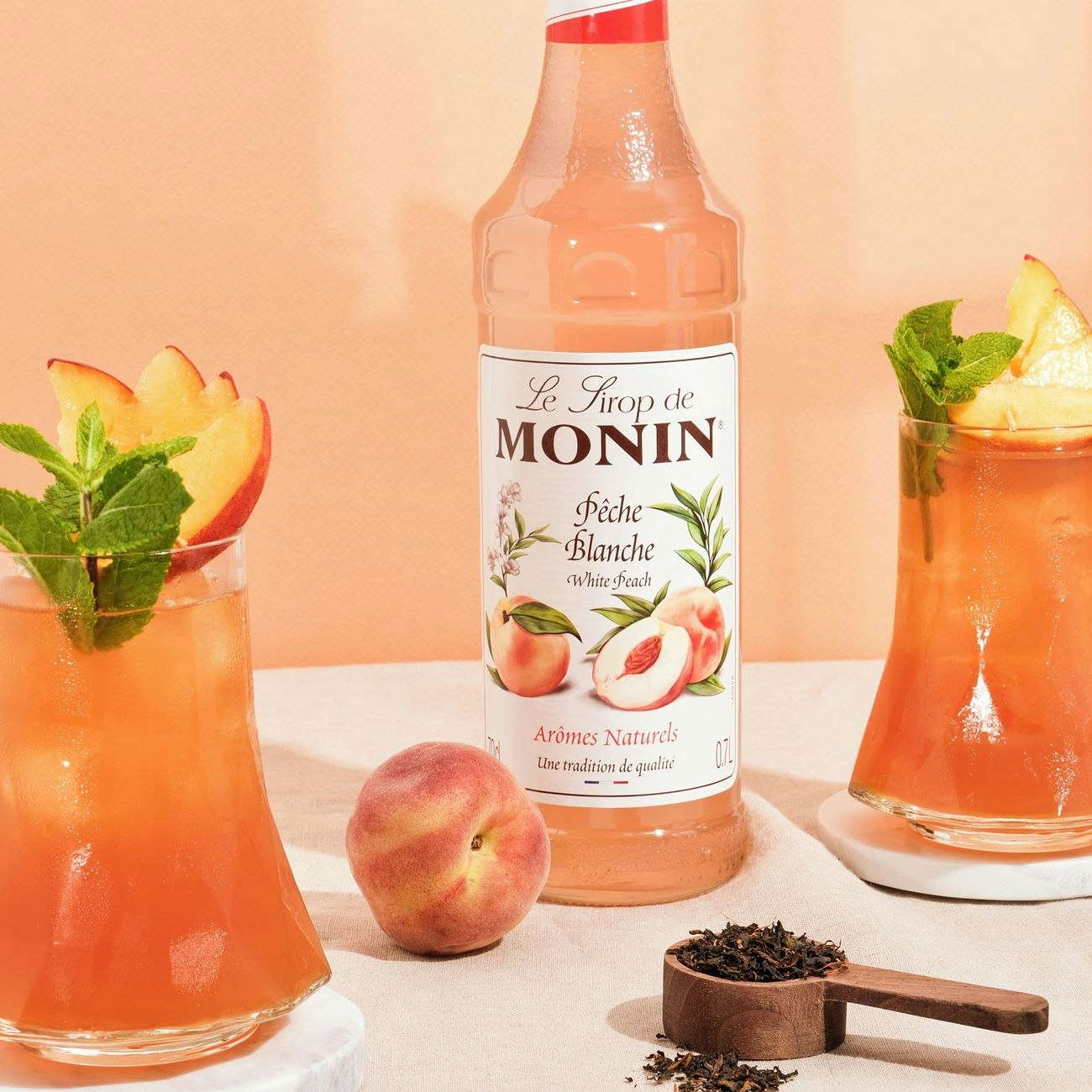 Monin White Peach Syrup