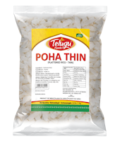 Telugu Foods  Poha Thin ( Flattend Rice- Thin) in Bags 1kg
