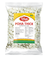 Telugu Foods  Poha Thick ( Flattend Rice- Thick) in Bags 1kg
