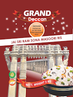 Deccan Jai Shree Ram Sona Masoori Rice 5kg X 4 bags