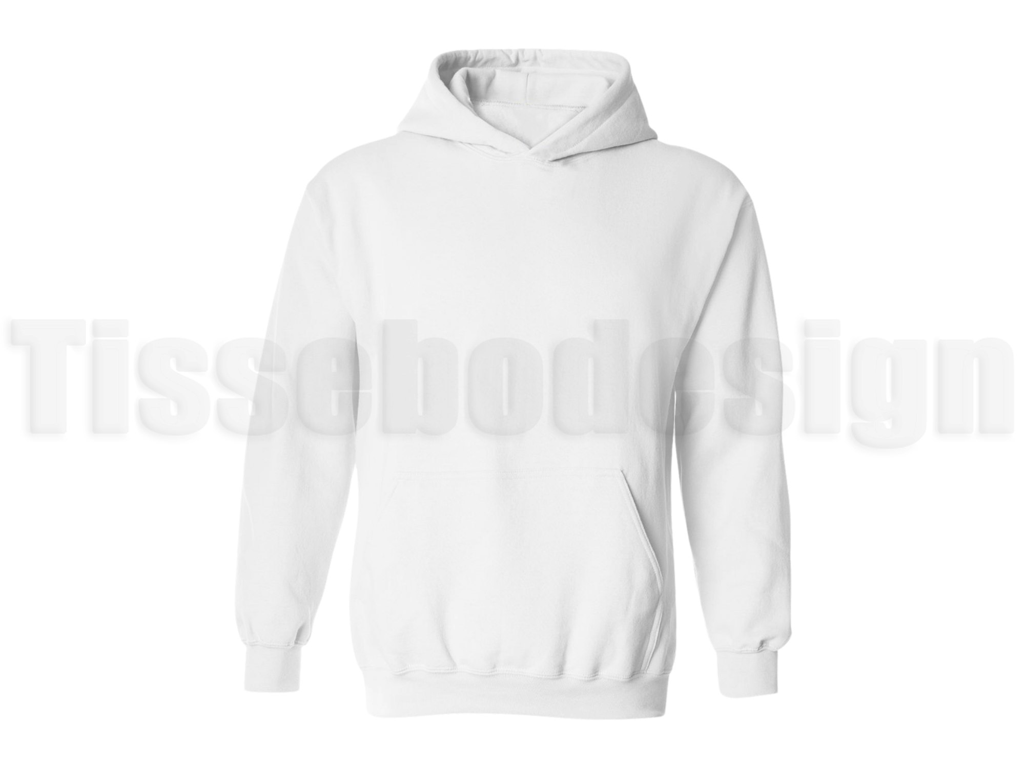 En bild på vit Hoodie Basic Oversize hur tröjan ser ut utan tryck