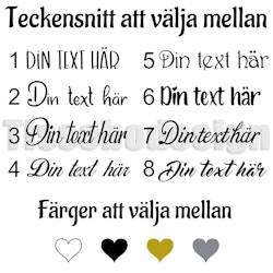 Personliga Vita och Röda Plastkulor med Eget Namn – Blanka och Matta, 6 cm