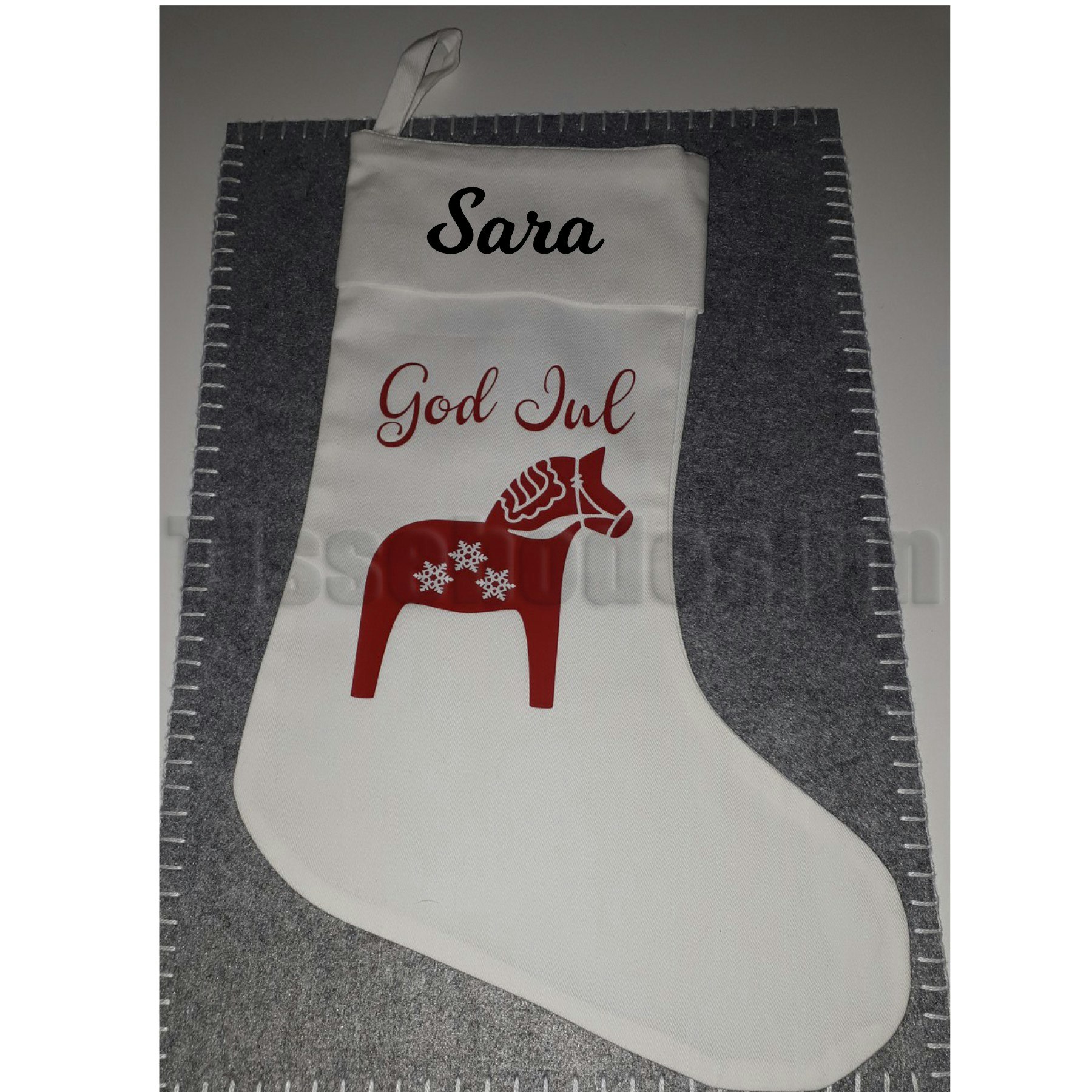 Julstrumpa Dalahäst