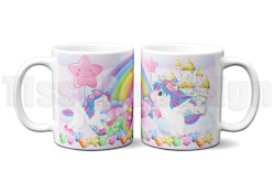Barnmugg Med Tryck - Unicorn* - keramik 330 ml