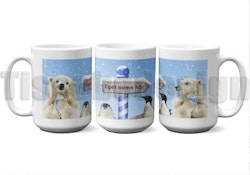 Julmugg Isbjörn Nordpolen Med Eget Namn/Text 450 ml
