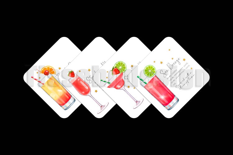 Glasunderlägg Cocktail 4 Pack