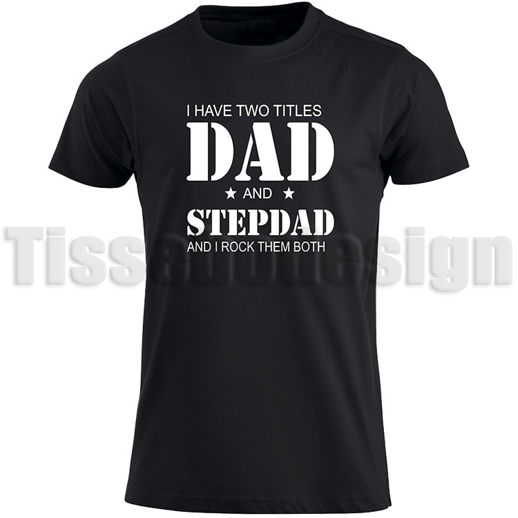 Svart t-shirt med vinyltryck DAD