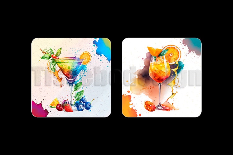 Glasunderlägg Cocktail 2 pack