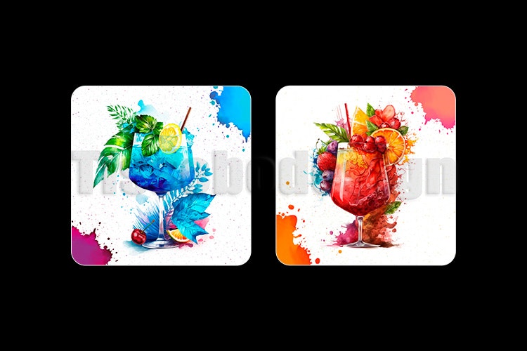 Glasunderlägg Cocktail 2 pack