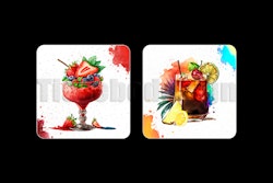 Glasunderlägg Cocktail 2 pack