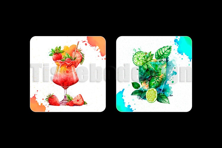 Glasunderlägg Cocktail 2 pack