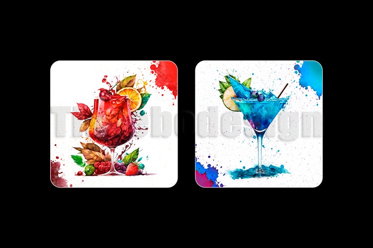 Glasunderlägg Cocktail 2 pack