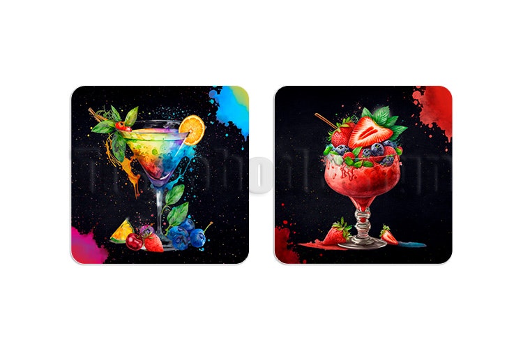 Glasunderlägg Cocktail 2 pack
