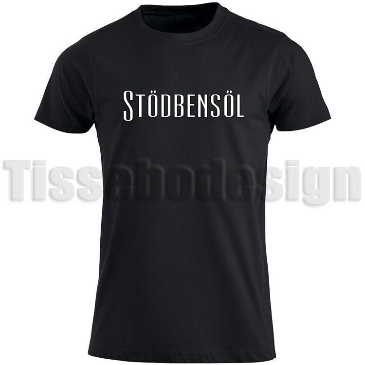 Svart t-shirt med vinyltryck Stödbensöl