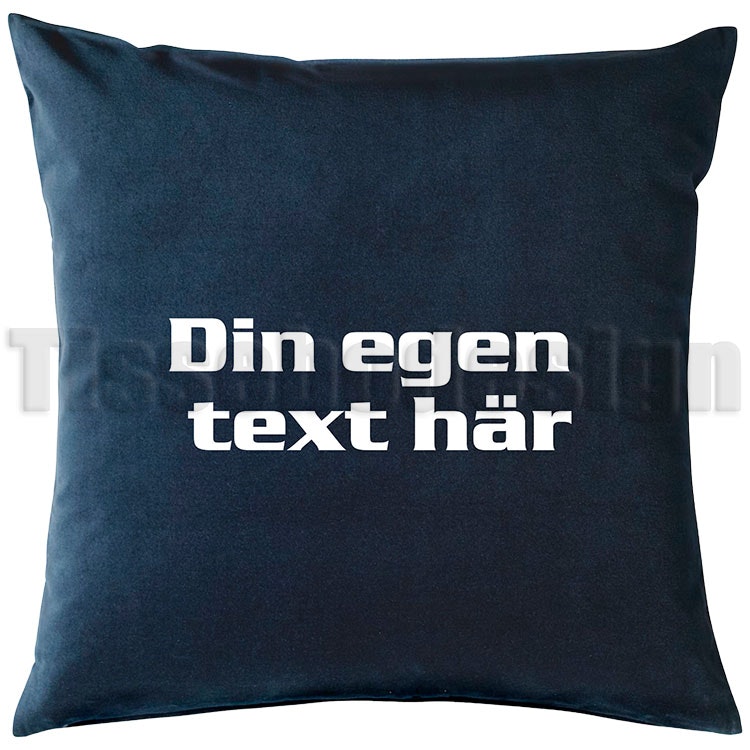 Kuddfodral Med Egen Text I Härlig Bomullssammet