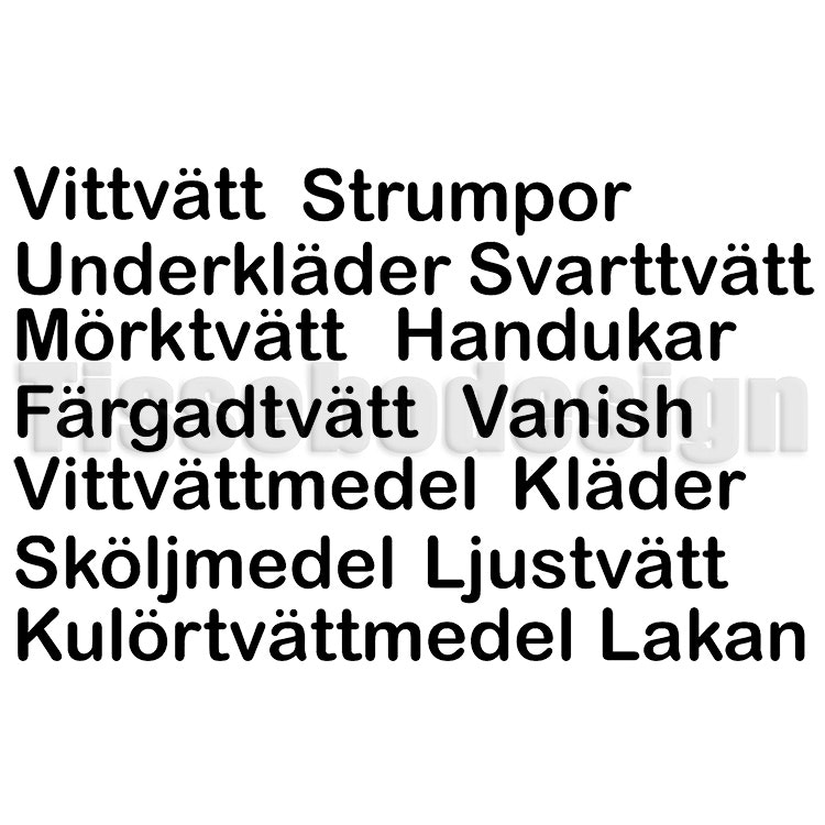 Dekal Tvättstugeetiketter