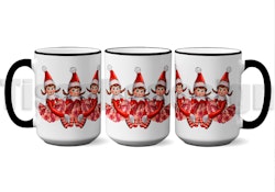 Julmugg Med Tryck - Elf Tjej - Keramik 450 ml