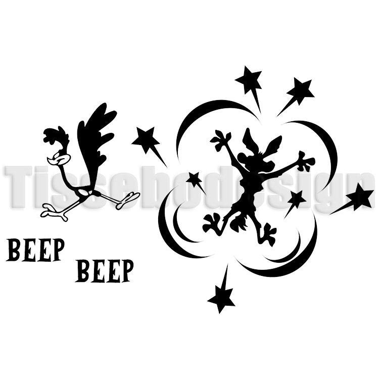 Bildekal Crash Beep Beep