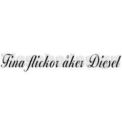Bildekal Fina Flickor Åker Diesel