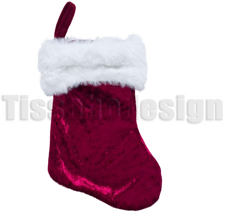 Liten Julstrumpa med eget namn - Röd 20 cm
