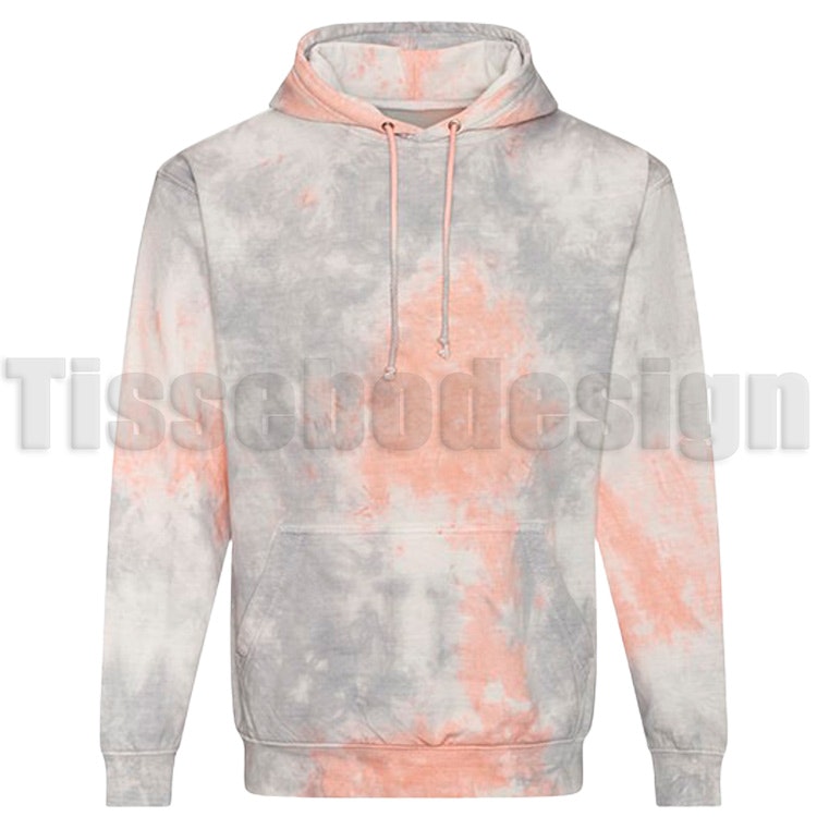 Hoodie Tie-Dye Batikfärgad - framsida