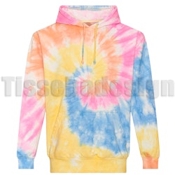 Hoodie Tie-Dye Batikfärgad