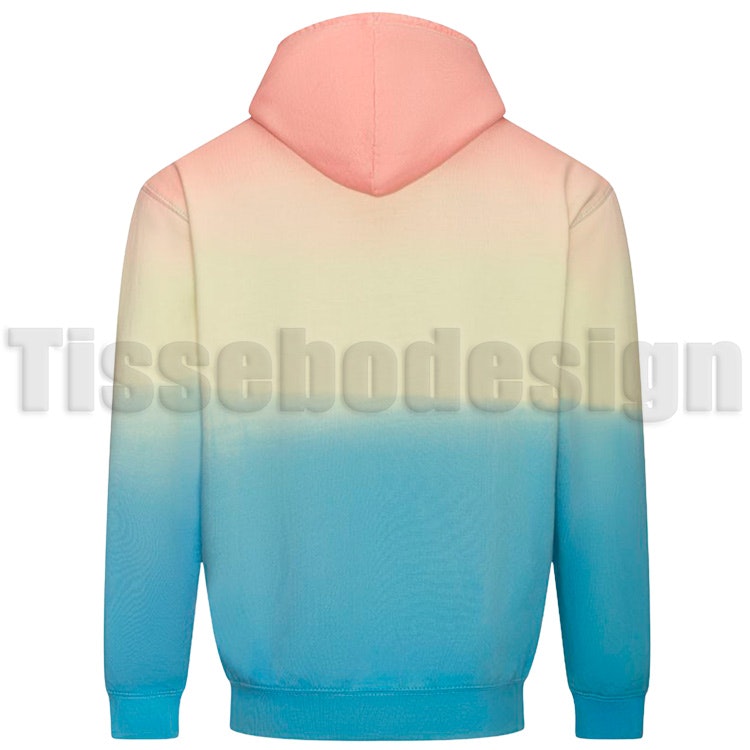 Hoodie Tie-Dye Batikfärgad - baksida