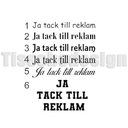 Dekal Ja Tack Till Reklam
