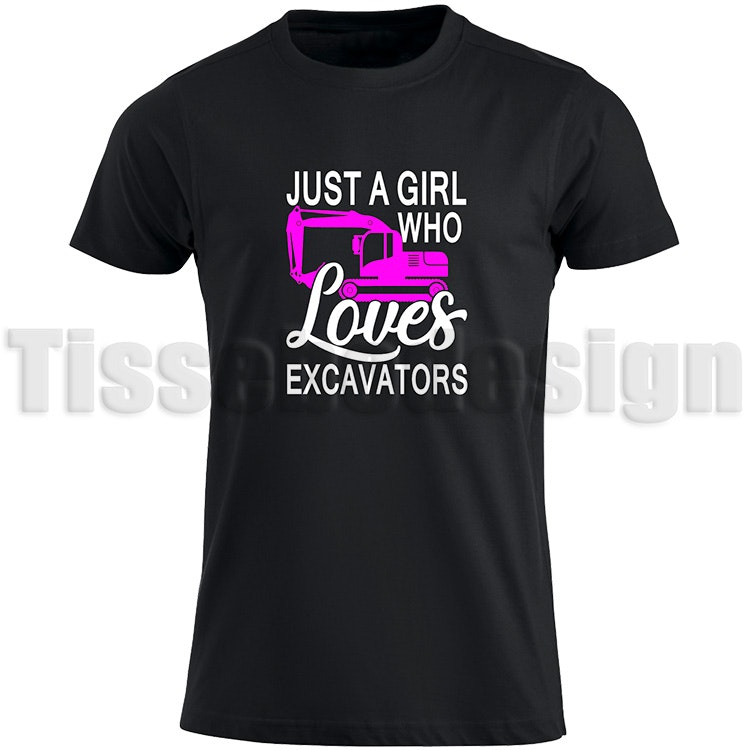 T-shirt Just A Girl Who Loves Excavators